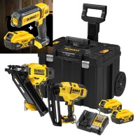 Dewalt DCK246P2T 18v XR Brushless Nailer Twin Kit (DCN930/DCN660) 3 x 5.0Ah in TSTAK Mobile Storage & DCL050 Torch £869.00